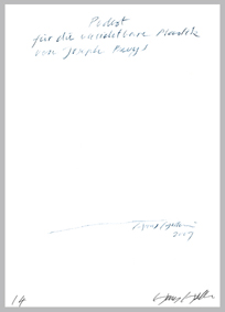 Hans Hollein Podest f¸r eine unsichtbare Plastik von Joseph Beuys