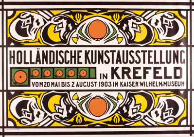 Johan Thorn Prikker, Holländische Kunstausstellung in Krefeld (Plakat), 1903, Lithografie, Foto: Drents Museum, Assen